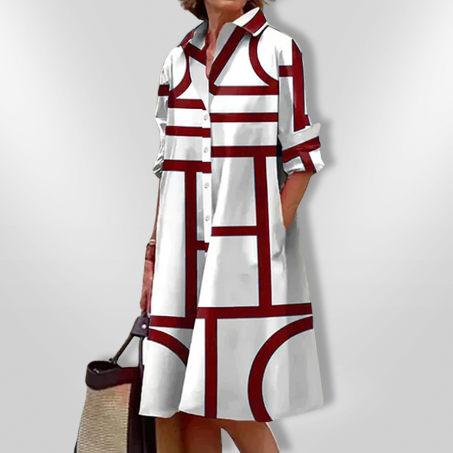 JOYCE - GRAPHIC MIDI DRESS