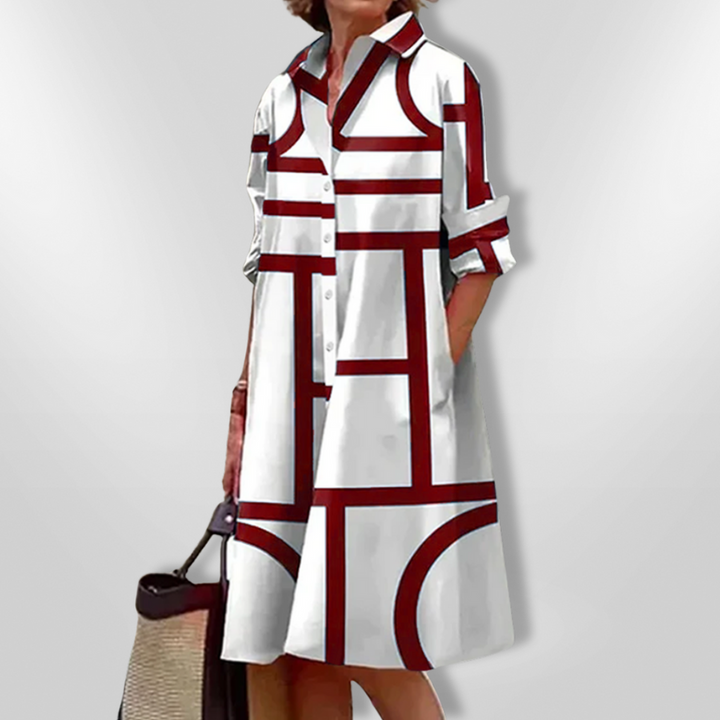 JOYCE - GRAPHIC MIDI DRESS