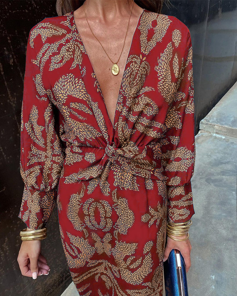 DEVINA - KNOTTED MIDI DRESS