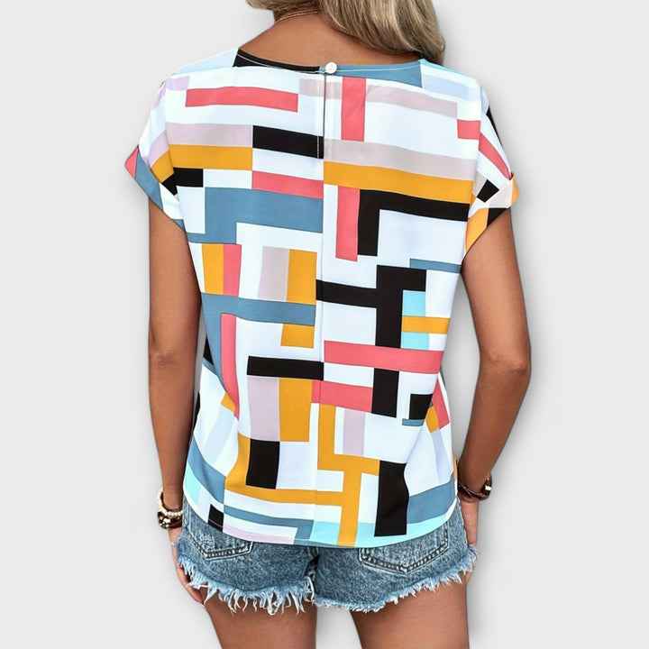 SYLVIE - CLASSIC SHORT-SLEEVE BLOUSE