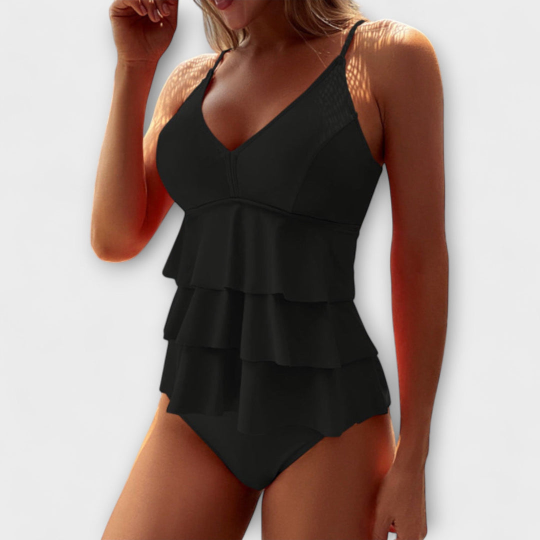 AMBER - RUFFLED TANKINI SET