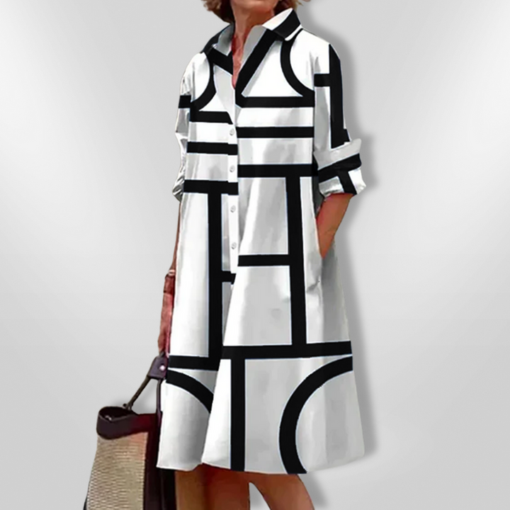 JOYCE - GRAPHIC MIDI DRESS