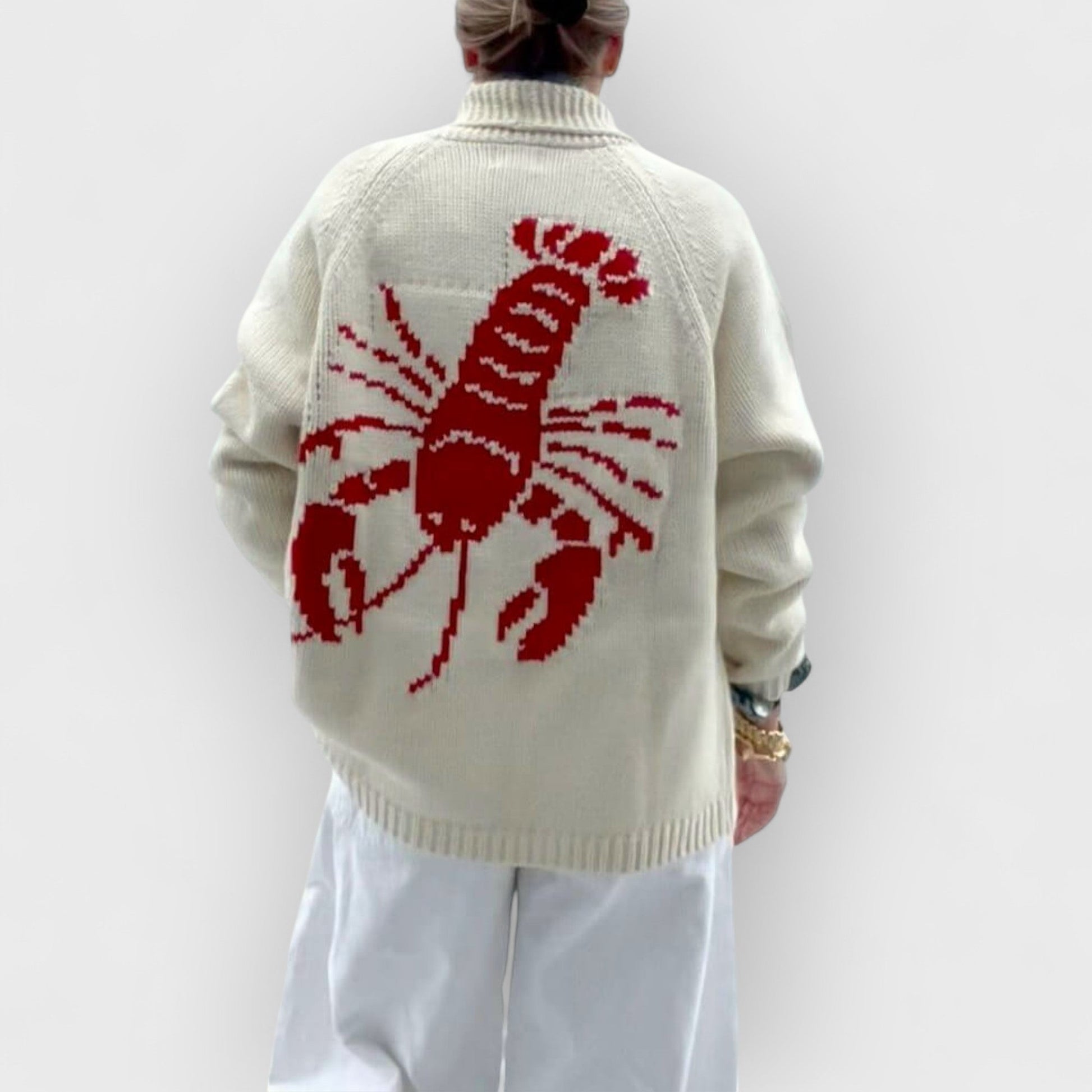 DORIS - PLAYFUL LOBSTER CARDIGAN