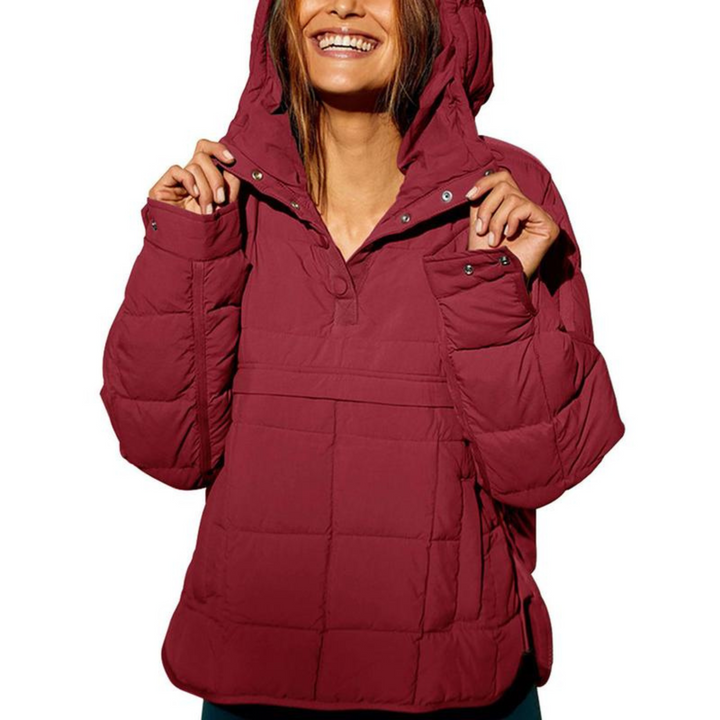 MOIRA – QUILTED PULLOVER PUFFER JACKET