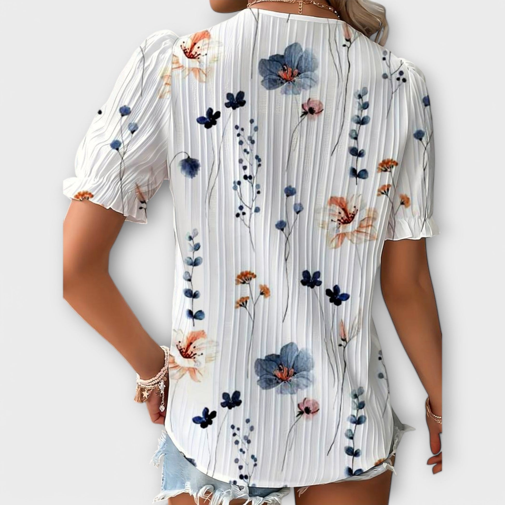 PAULINE - TIMELESS V-NECK BLOUSE