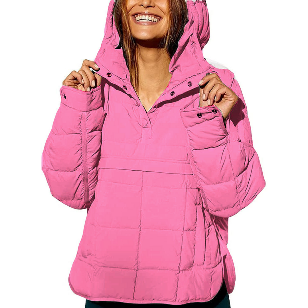 MOIRA – QUILTED PULLOVER PUFFER JACKET