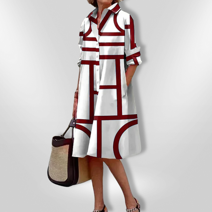 JOYCE - GRAPHIC MIDI DRESS