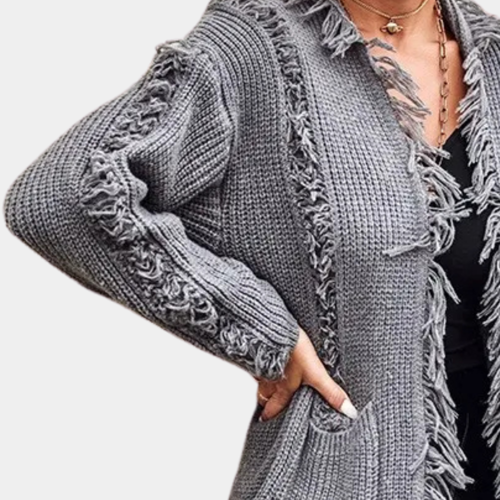 FREYA – FRINGE DETAIL CARDIGAN