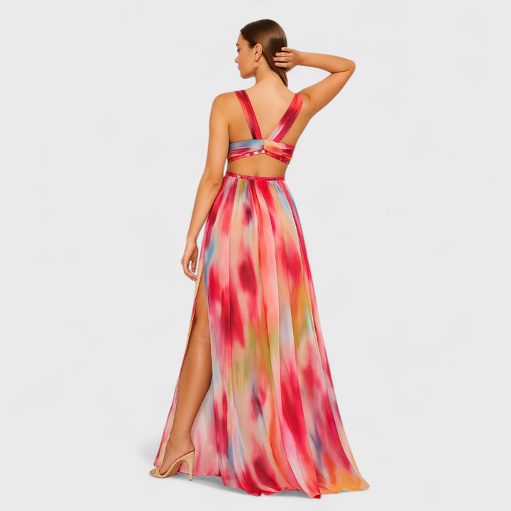 MIRA - TROPICAL SUNSET MAXI DRESS