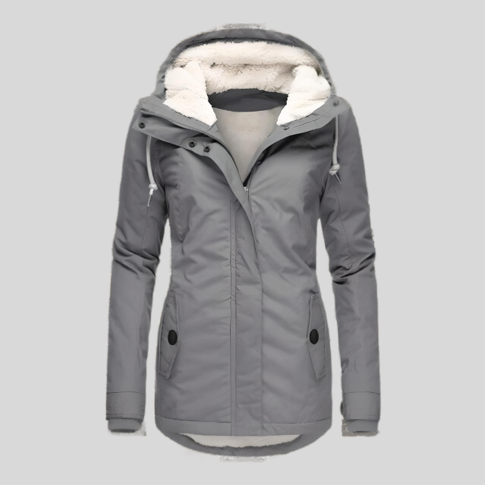 BETHANY – WATERPROOF LONG JACKET WITH HOOD AND LINING