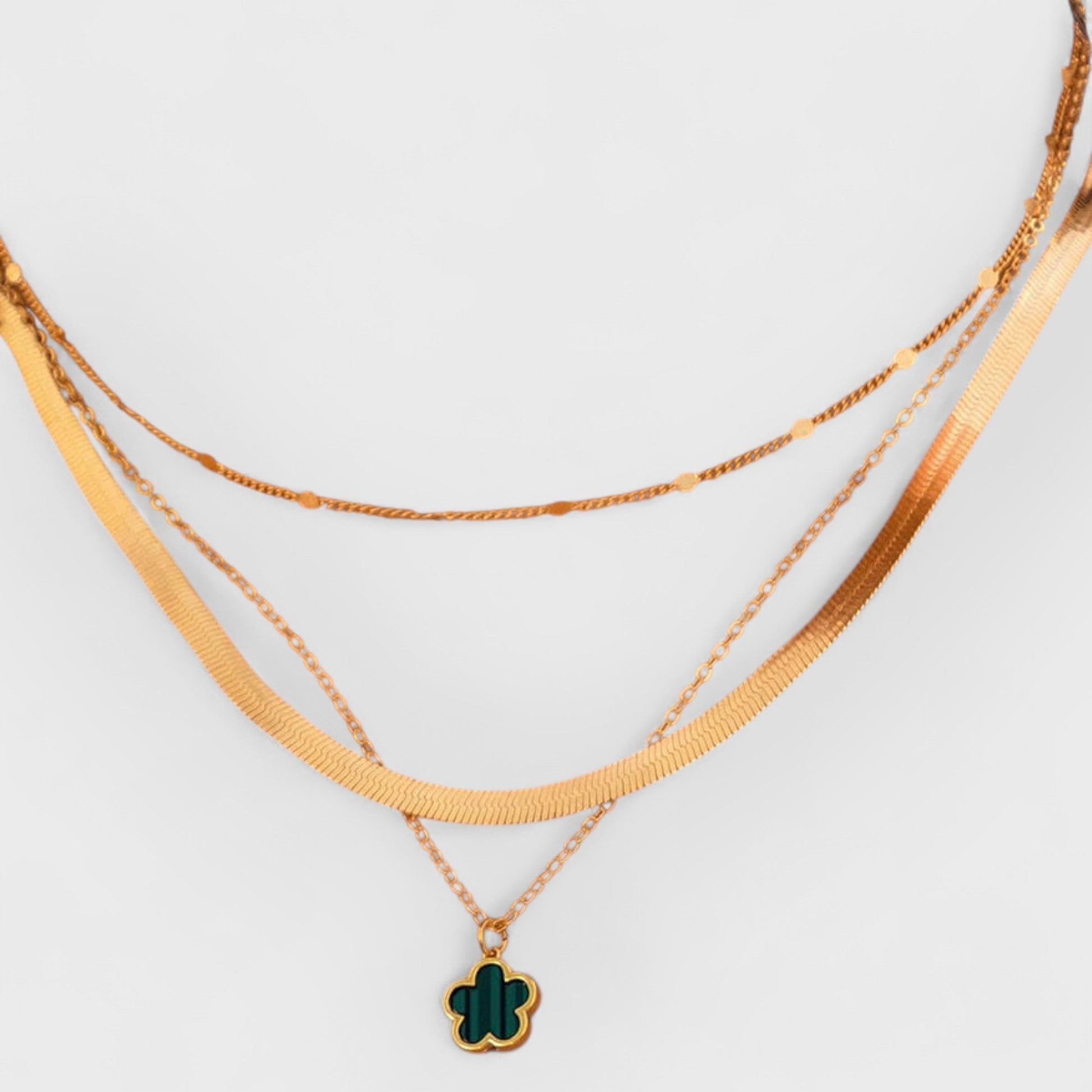 MARA - LUCKY CLOVER LAYERED NECKLACE