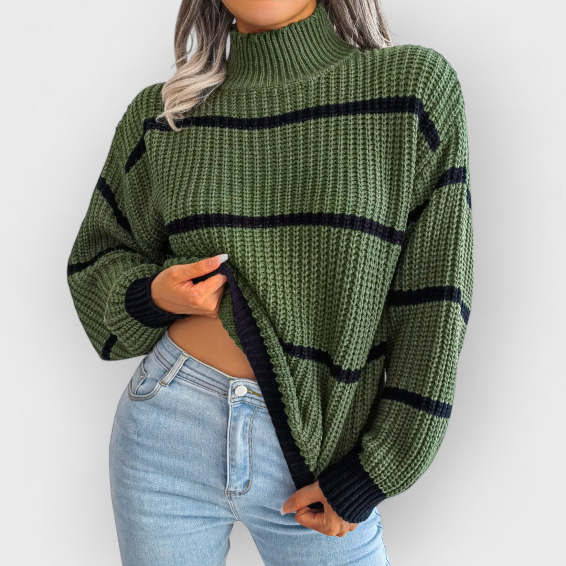 LUCIENDA - STRIPED KNIT SWEATER
