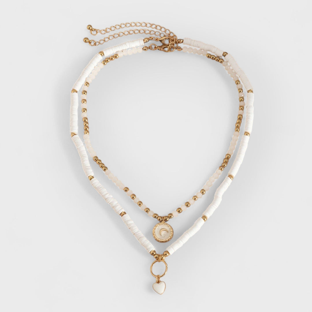 TONI - LAYERED CRYSTAL PENDANT NECKLACE
