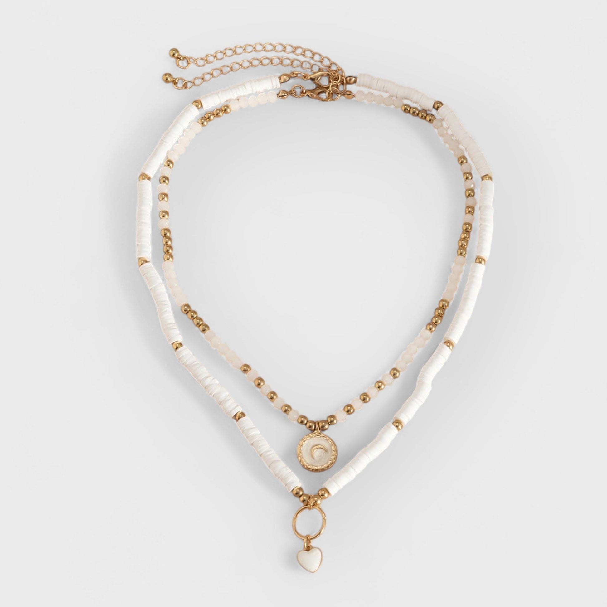 TONI - LAYERED CRYSTAL PENDANT NECKLACE