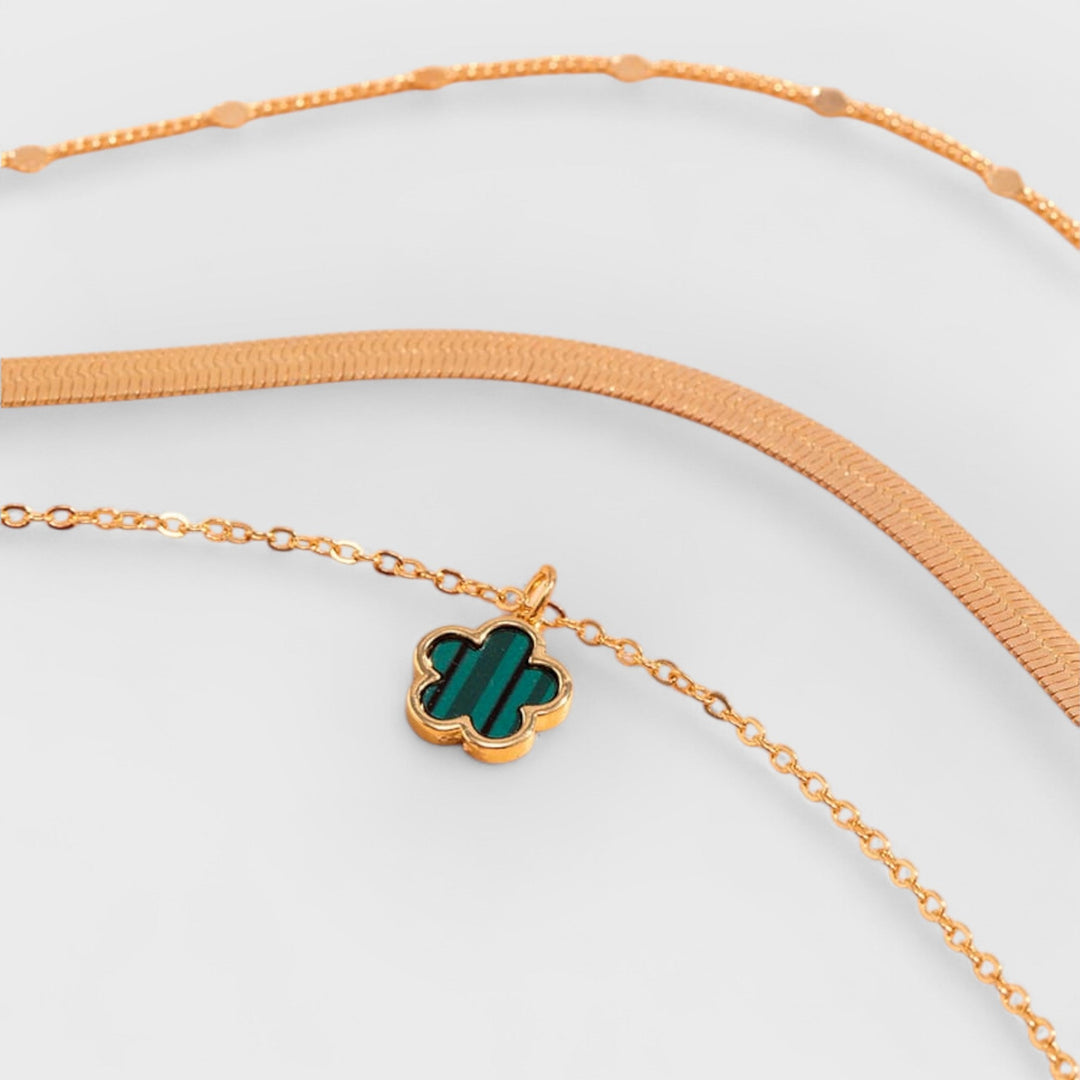 MARA - LUCKY CLOVER LAYERED NECKLACE