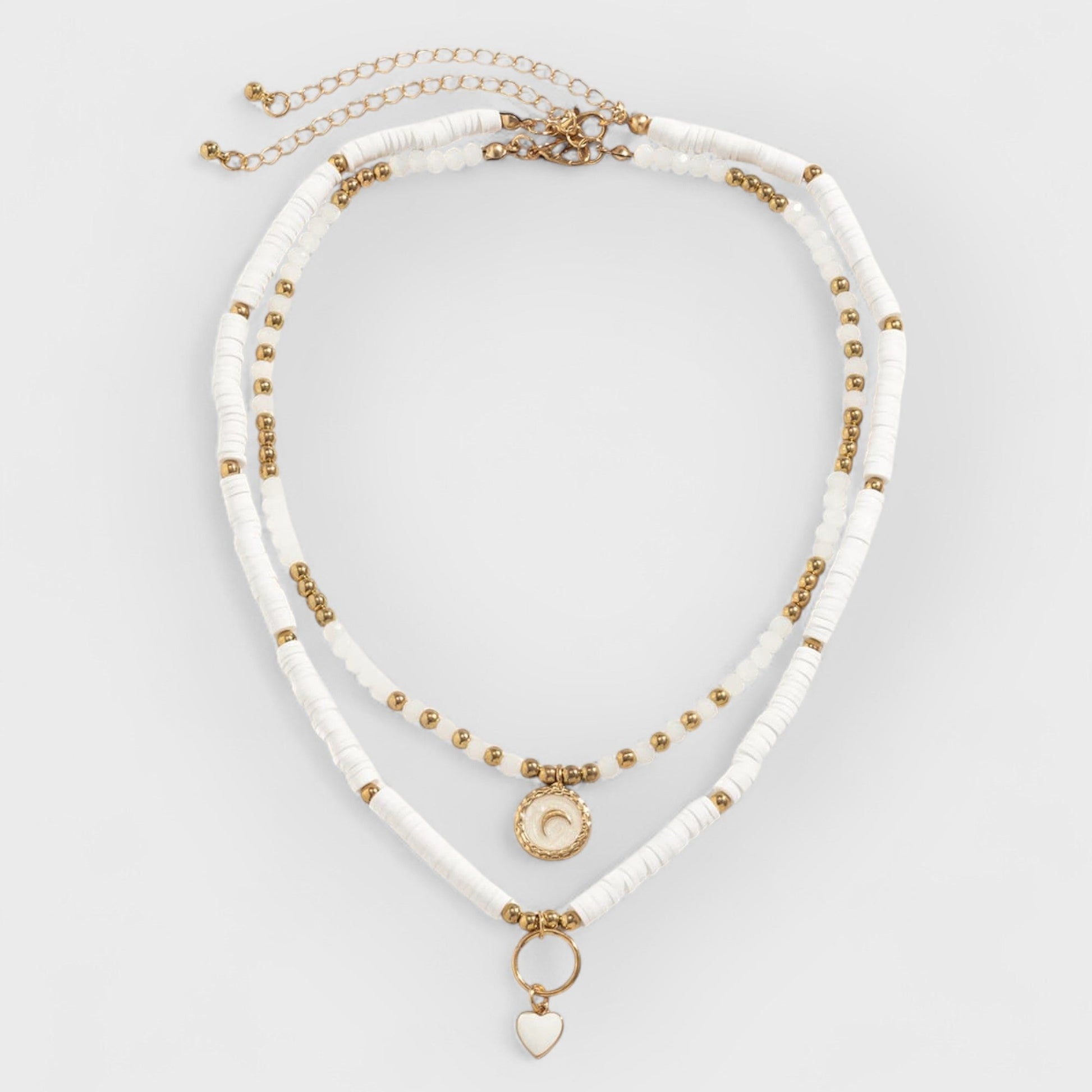 TONI - LAYERED CRYSTAL PENDANT NECKLACE