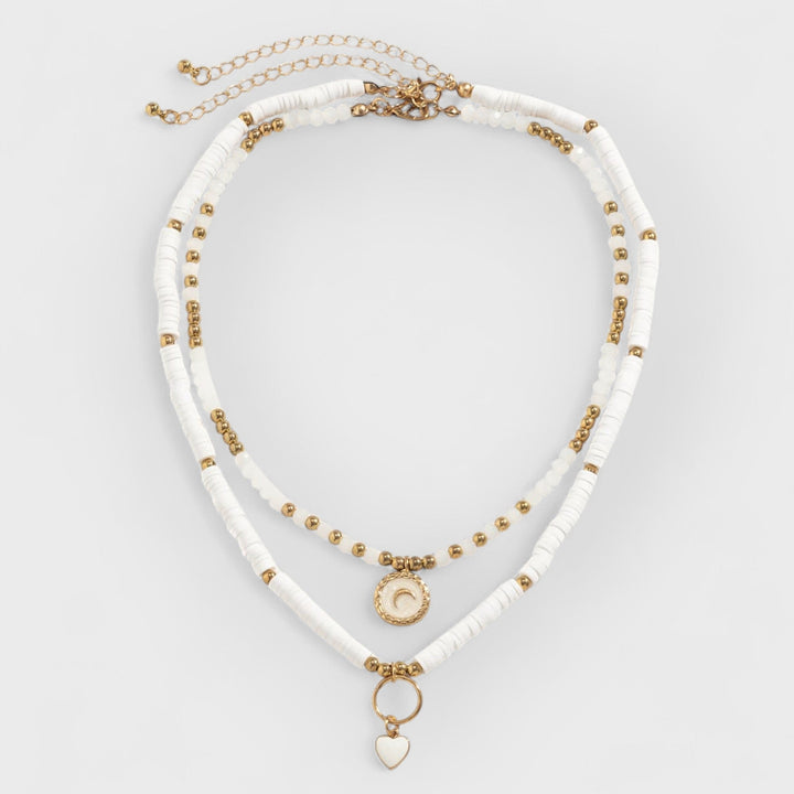 TONI - LAYERED CRYSTAL PENDANT NECKLACE