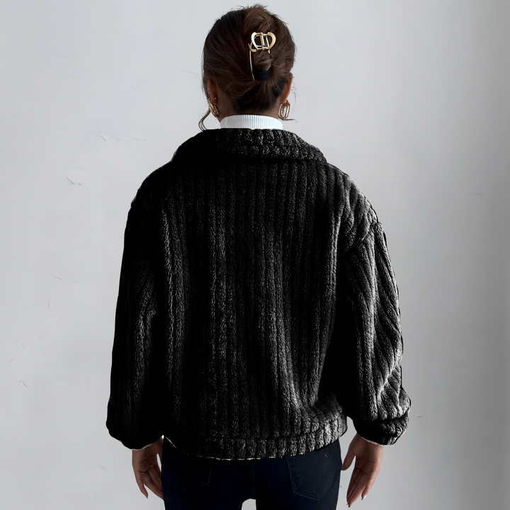 MORGAN – PLUSH BUTTON-FRONT JACKET