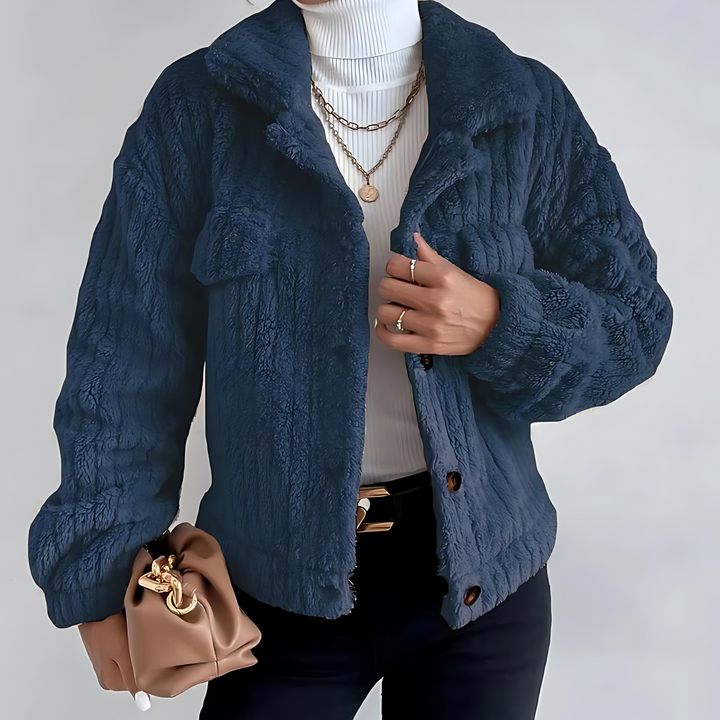 MORGAN – PLUSH BUTTON-FRONT JACKET
