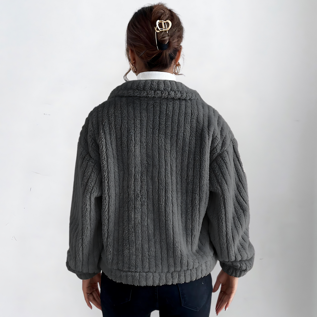MORGAN – PLUSH BUTTON-FRONT JACKET