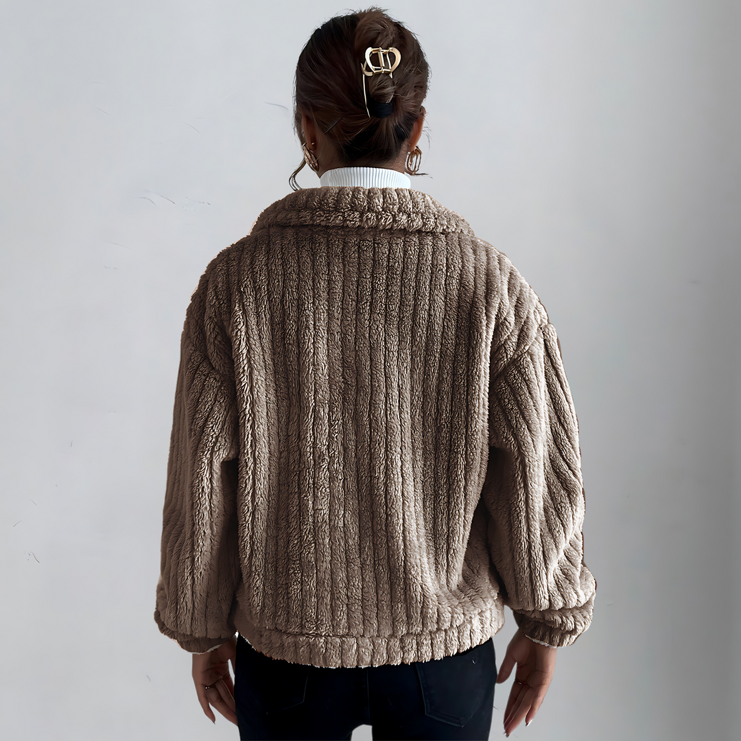 MORGAN – PLUSH BUTTON-FRONT JACKET