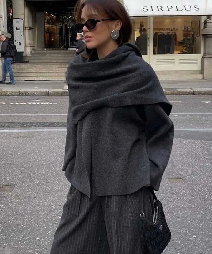 ISLA – OVERSIZED COAT WITH SCARF