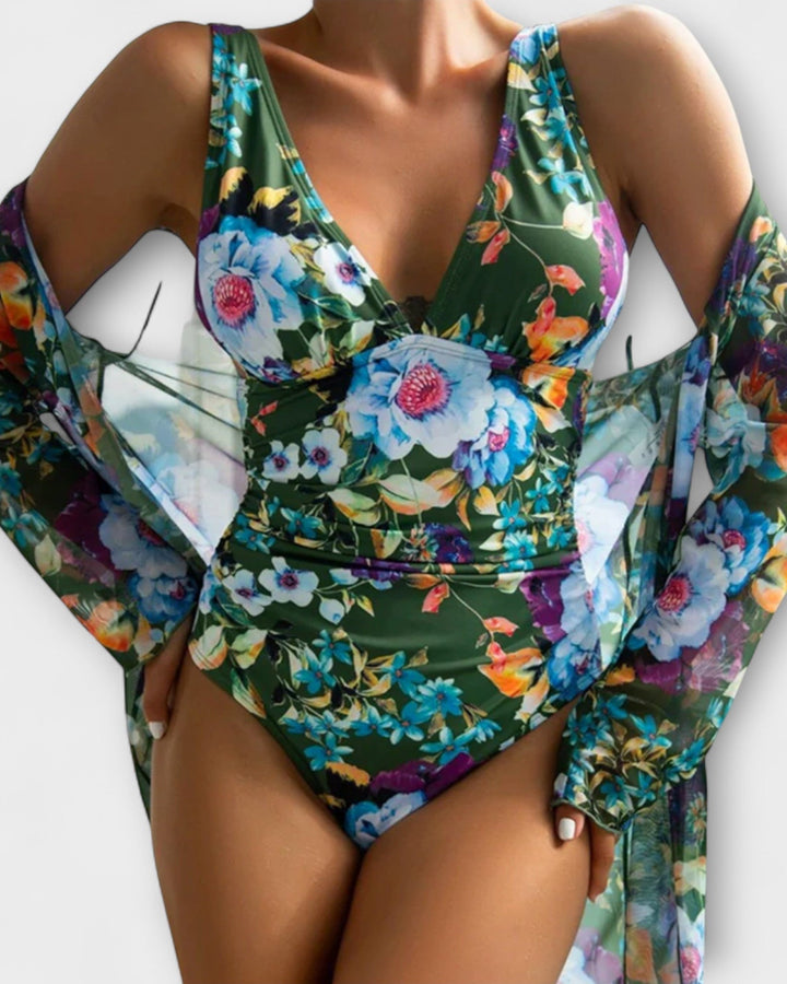 CAMELLIA - FLORAL COVER-UP SWIMSUIT