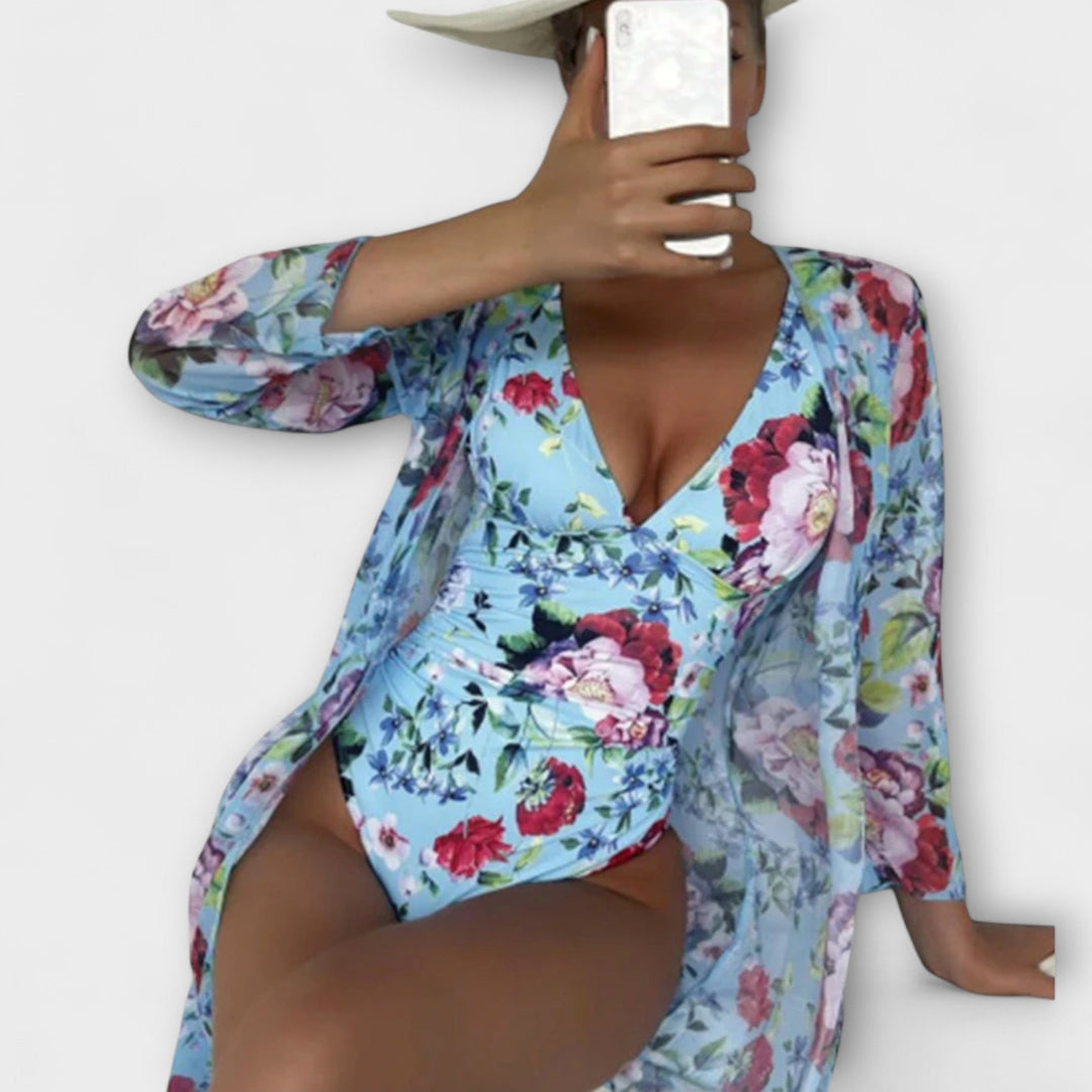 CAMELLIA - FLORAL COVER-UP SWIMSUIT