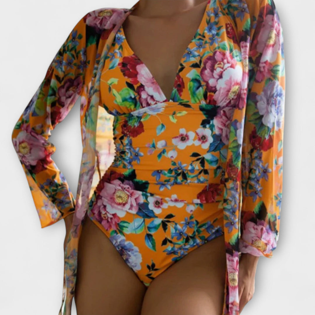 CAMELLIA - FLORAL COVER-UP SWIMSUIT