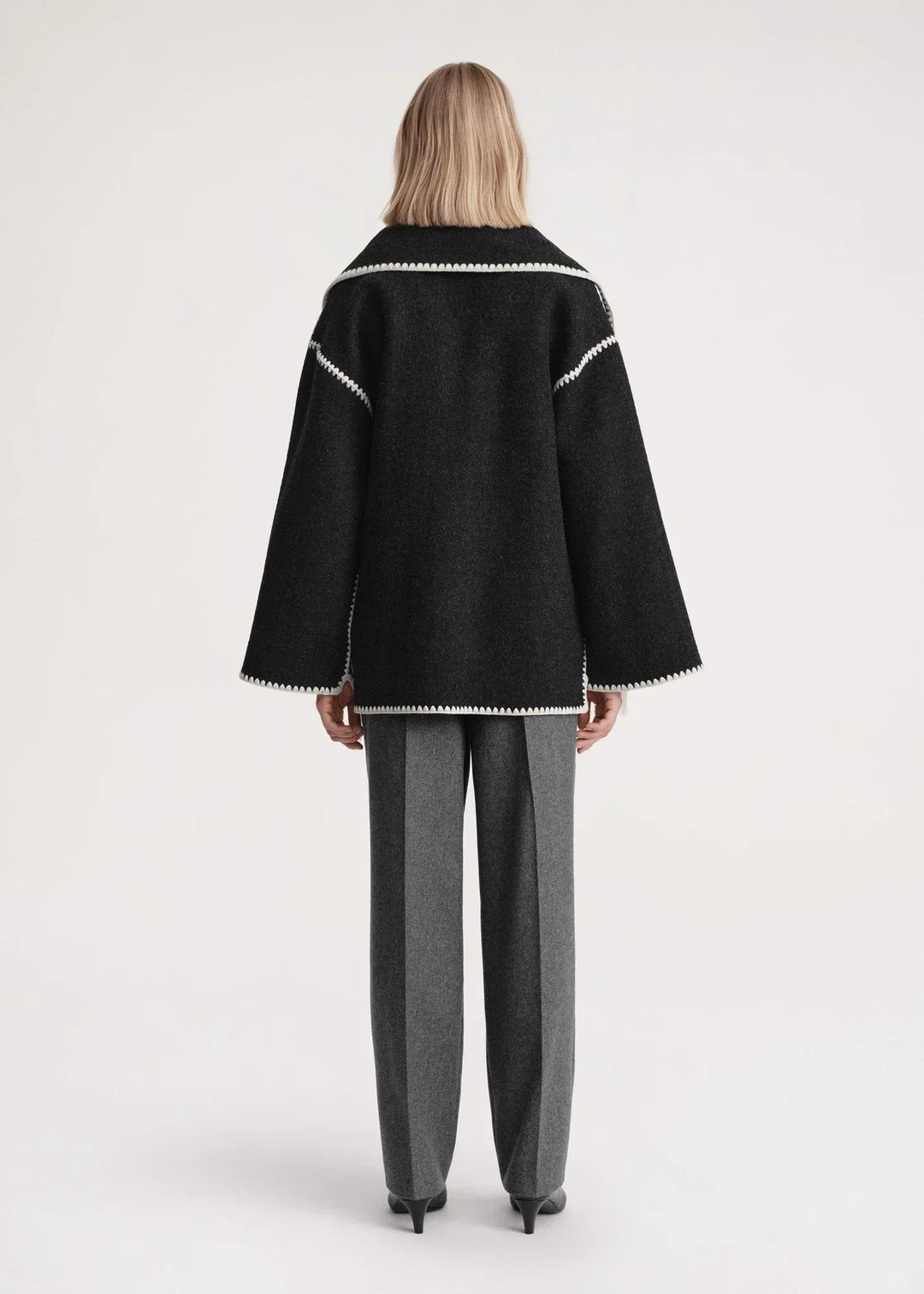 CANDICE – OVERSIZED COAT WITH SCARF DETAIL