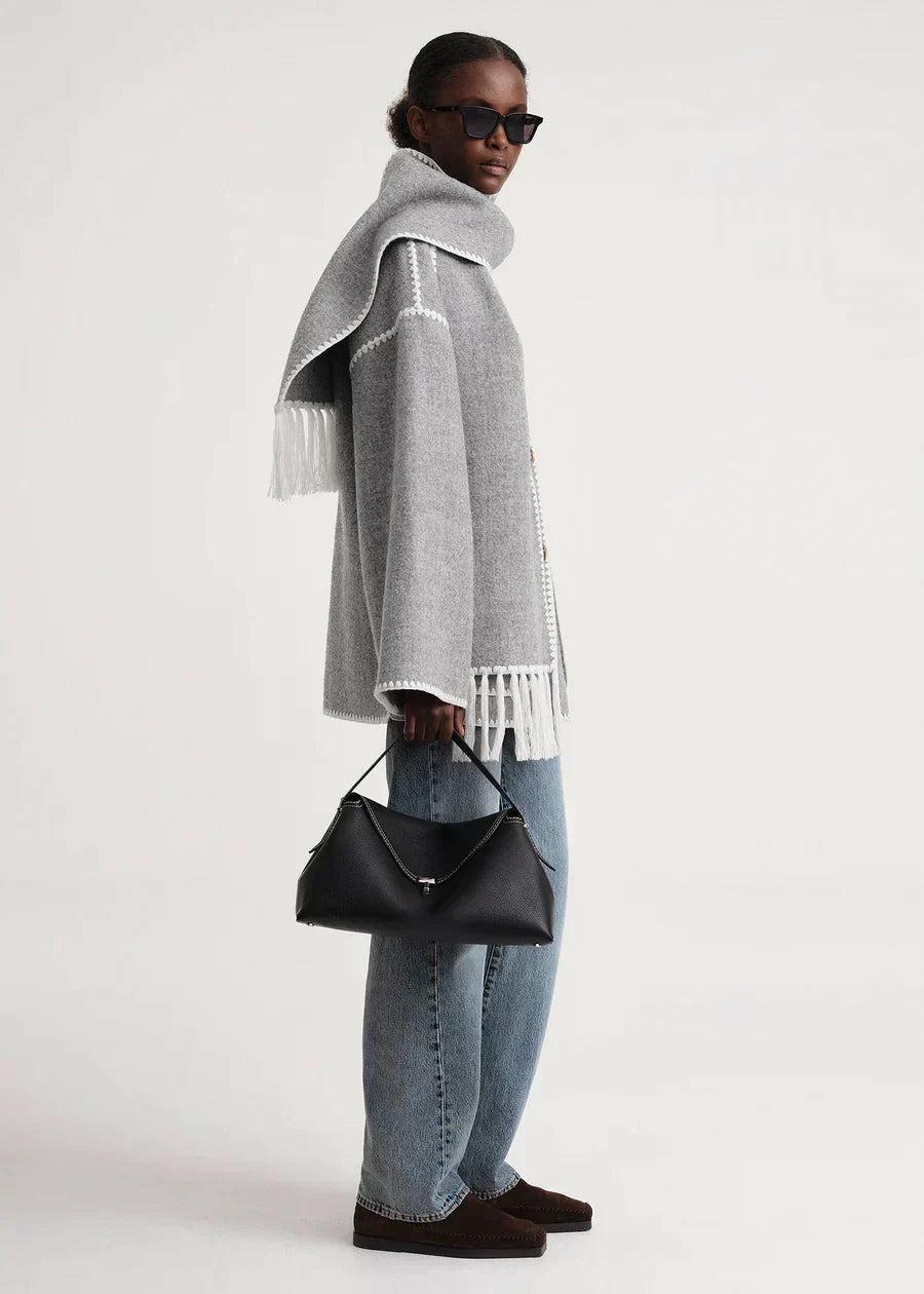 CANDICE – OVERSIZED COAT WITH SCARF DETAIL