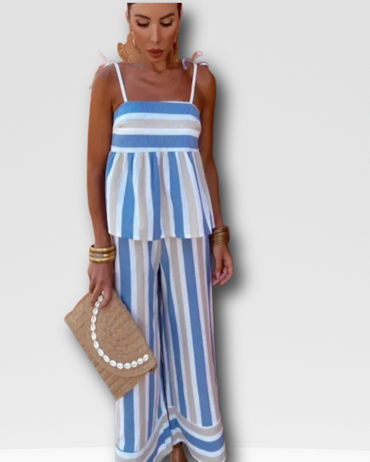 WENDY - AIRY FLARE TOP & TROUSER SET