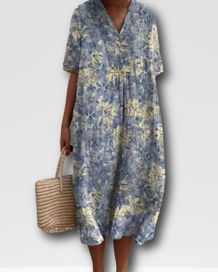 ANGELA - SUNLIT FLORAL SUMMER DRESS