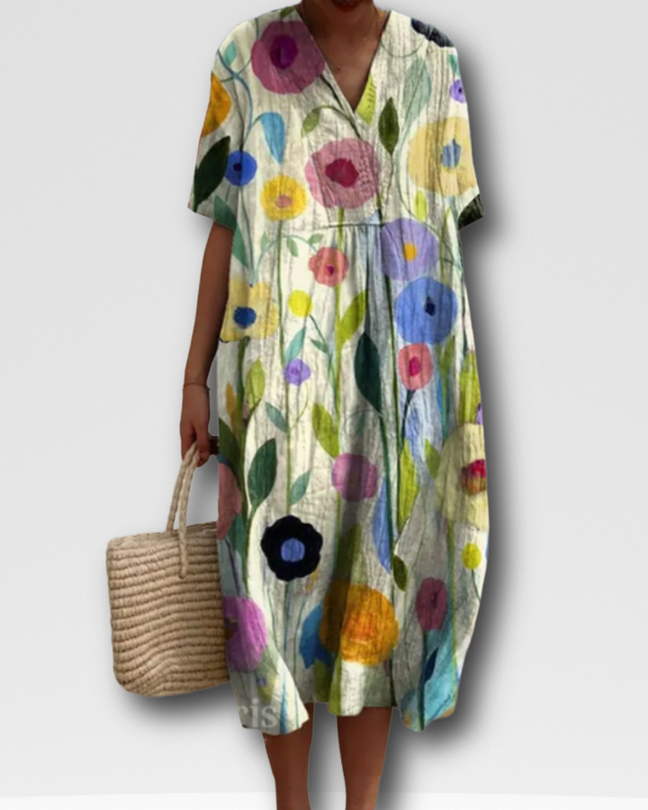 ANGELA - SUNLIT FLORAL SUMMER DRESS