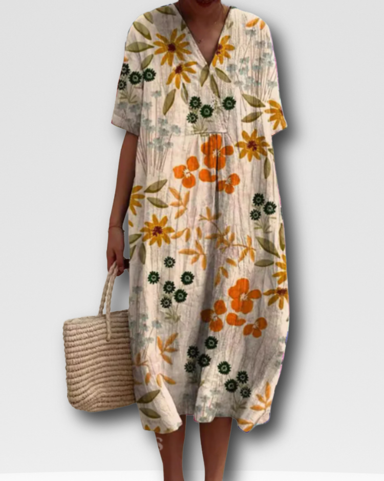 ANGELA - SUNLIT FLORAL SUMMER DRESS