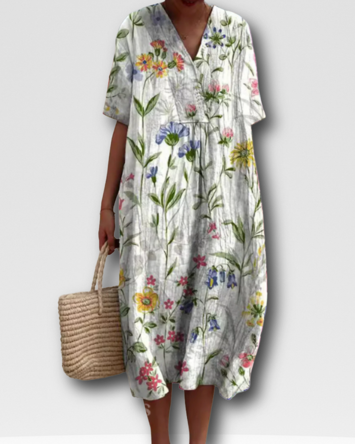 ANGELA - SUNLIT FLORAL SUMMER DRESS