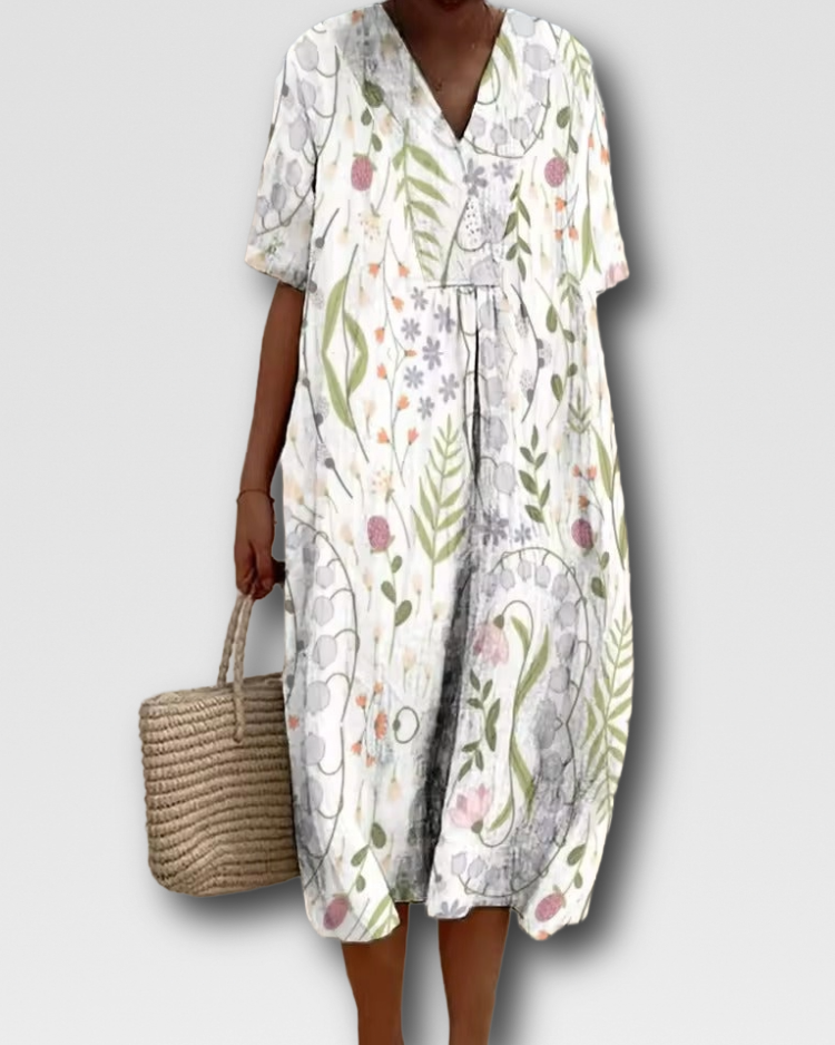 HARRIET - BOHO V-NECK DRESS