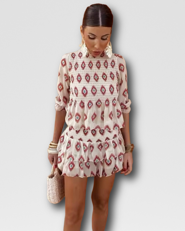 PAULA - RUFFLED SUMMER MINI DRESS