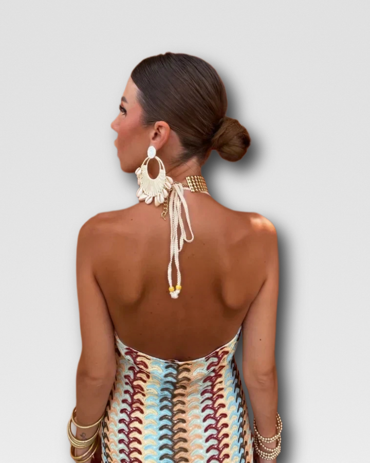 ALMA - GLAMOROUS HALTER MAXI DRESS