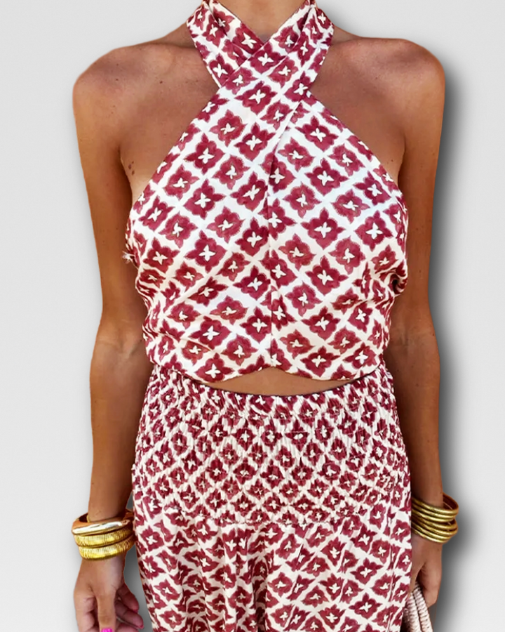 YARA - BREEZY HALTER MAXI DRESS