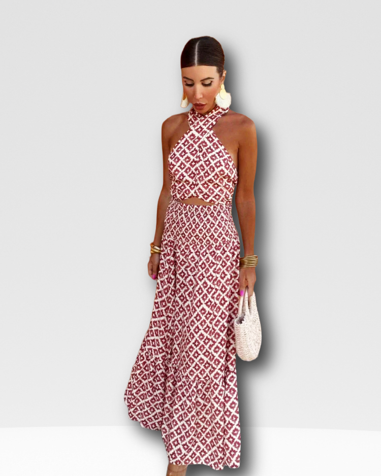 YARA - BREEZY HALTER MAXI DRESS