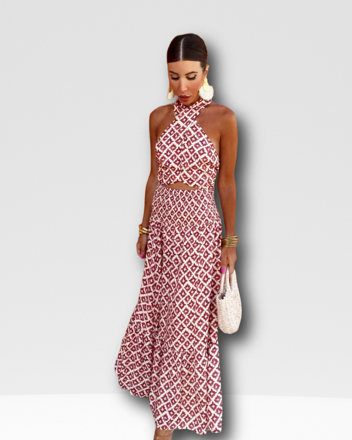 YARA - BREEZY HALTER MAXI DRESS