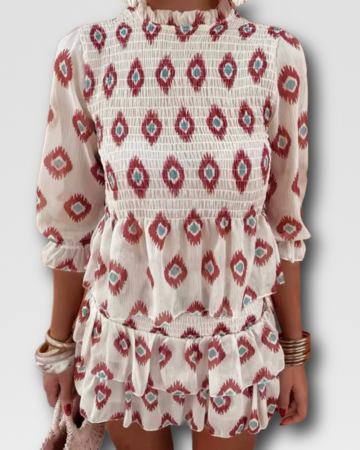 PAULA - RUFFLED SUMMER MINI DRESS