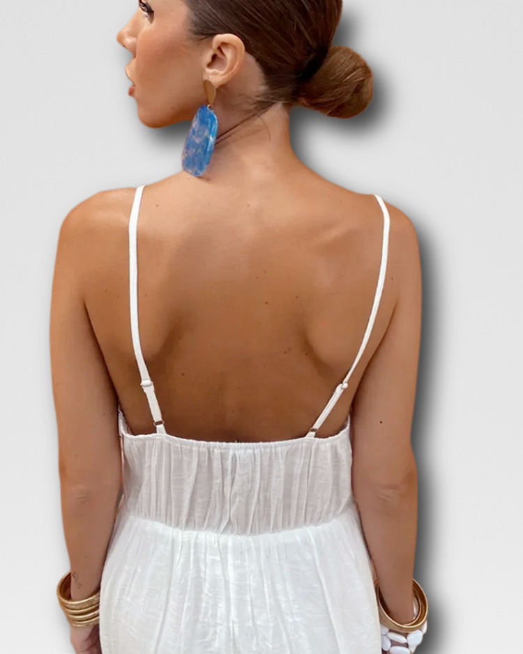 KIRSTEN - ELEGANT V-NECK MAXI DRESS