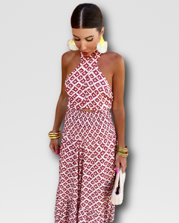 YARA - BREEZY HALTER MAXI DRESS