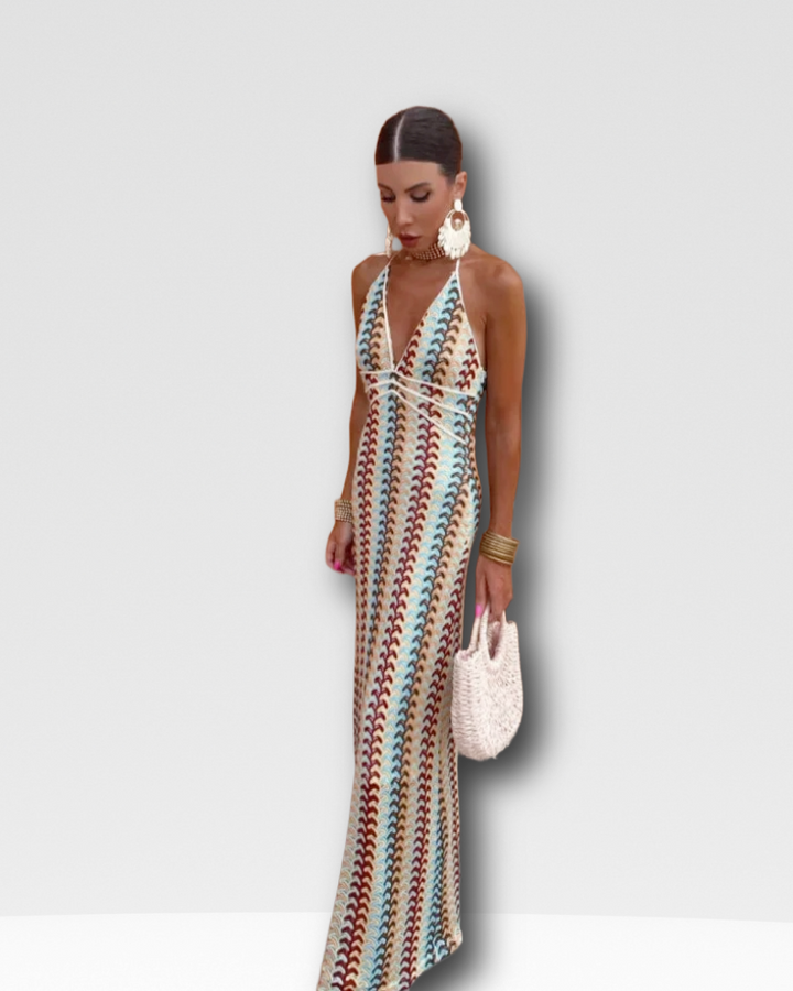 ALMA - GLAMOROUS HALTER MAXI DRESS