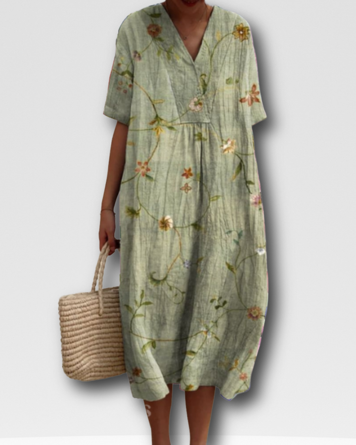 ANGELA - SUNLIT FLORAL SUMMER DRESS