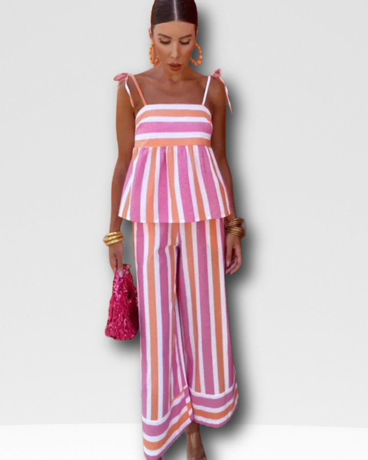 WENDY - AIRY FLARE TOP & TROUSER SET