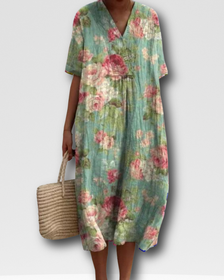 ANGELA - SUNLIT FLORAL SUMMER DRESS