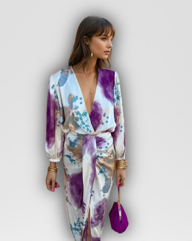 MEGAN - WRAP DRESS IN EFFORTLESS ELEGANCE